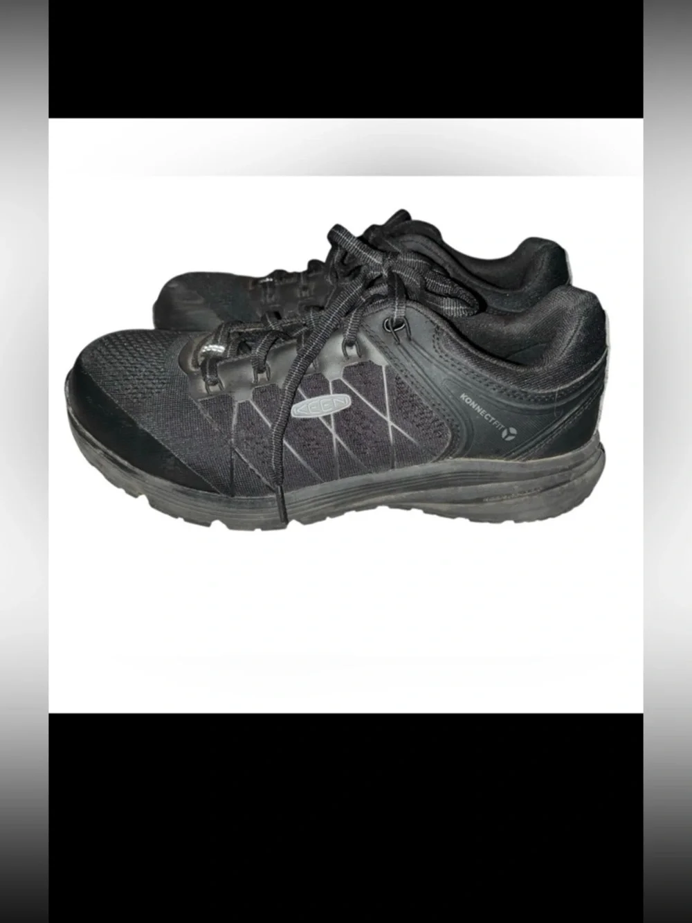 Keen Utility vista Work Shoes Black  Mesh Lace up Alloy Toe Size 9.5M